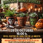 Taller Halloween macetas monstruosas